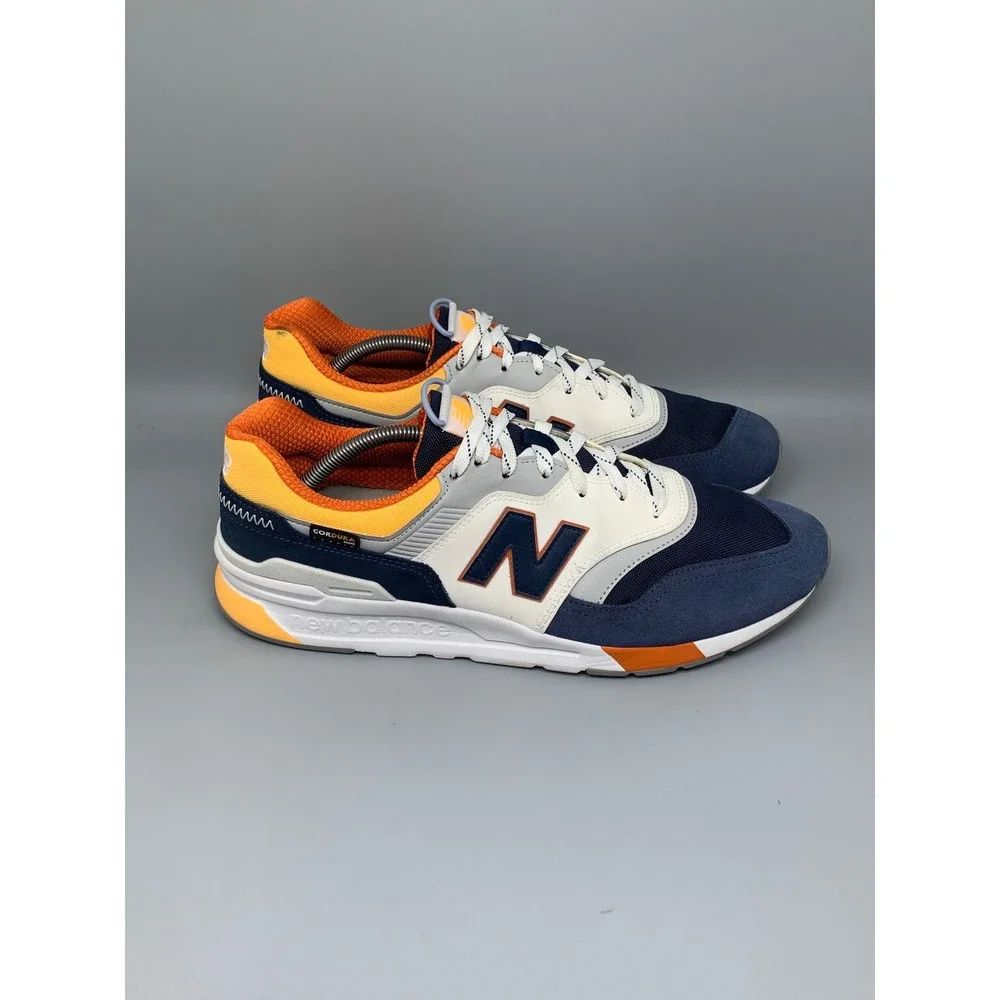 New Balance 997H Cordura Navy Orange Running Shoes CM997HTE Men's Sz 12D
